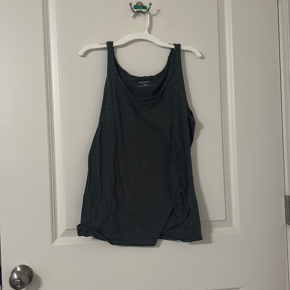 Grey tank top maturnity